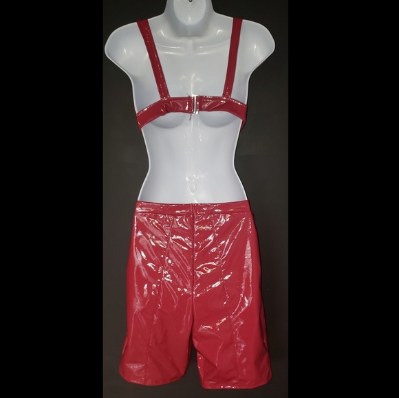 Red Faux Leather Set - Picture 2 of 2